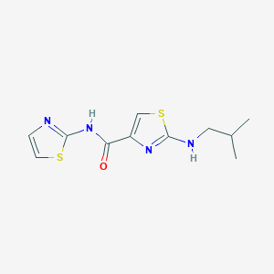 2-[(2-methylpropyl)amino]-N-(1,3-thiazol-2-yl)-1,3-thiazole-4-carboxamide