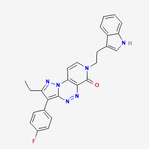 2-ethyl-3-(4-fluorophenyl)-7-[2-(1H-indol-3-yl)ethyl]pyrazolo[5,1-c]pyrido[4,3-e][1,2,4]triazin-6(7H)-one