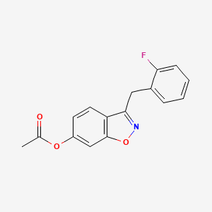 3-(2-Fluorobenzyl)-1,2-benzoxazol-6-yl acetate