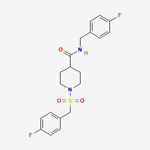 N-(4-fluorobenzyl)-1-[(4-fluorobenzyl)sulfonyl]-4-piperidinecarboxamide