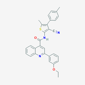 N-[3-cyano-5-methyl-4-(4-methylphenyl)thiophen-2-yl]-2-(3-ethoxyphenyl)quinoline-4-carboxamide