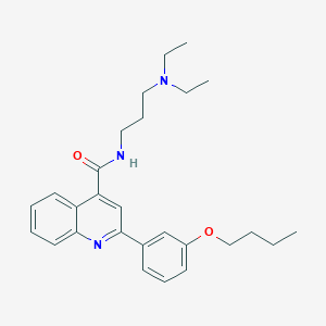 molecular formula C27H35N3O2 B452312 2-(3-butoxyphenyl)-N-[3-(diethylamino)propyl]quinoline-4-carboxamide 
