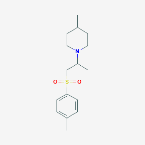 4-methyl-1-{1-methyl-2-[(4-methylphenyl)sulfonyl]ethyl}piperidine