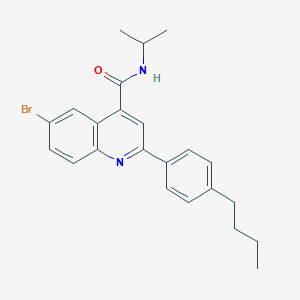 molecular formula C23H25BrN2O B452315 6-bromo-2-(4-butylphenyl)-N-isopropyl-4-quinolinecarboxamide 