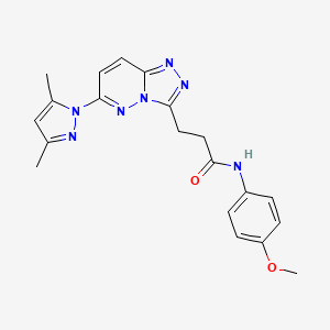 3-[6-(3,5-dimethyl-1H-pyrazol-1-yl)[1,2,4]triazolo[4,3-b]pyridazin-3-yl]-N-(4-methoxyphenyl)propanamide