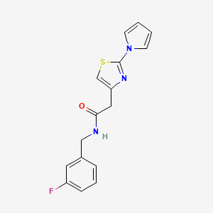 N-(3-fluorobenzyl)-2-[2-(1H-pyrrol-1-yl)-1,3-thiazol-4-yl]acetamide