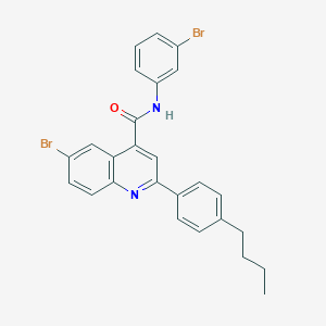 6-bromo-N-(3-bromophenyl)-2-(4-butylphenyl)quinoline-4-carboxamide