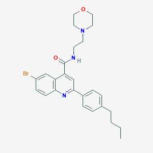 molecular formula C26H30BrN3O2 B452330 6-bromo-2-(4-butylphenyl)-N-[2-(4-morpholinyl)ethyl]-4-quinolinecarboxamide 