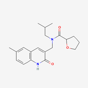 molecular formula C20H26N2O3 B4523305 N-[(2-hydroxy-6-methyl-3-quinolinyl)methyl]-N-isobutyltetrahydro-2-furancarboxamide 