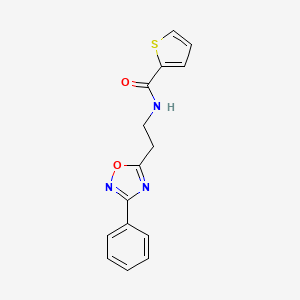 N-[2-(3-phenyl-1,2,4-oxadiazol-5-yl)ethyl]thiophene-2-carboxamide