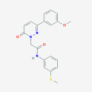 molecular formula C20H19N3O3S B4523343 2-[3-(3-methoxyphenyl)-6-oxopyridazin-1(6H)-yl]-N-[3-(methylsulfanyl)phenyl]acetamide 