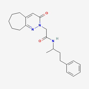 2-(3-oxo-3,5,6,7,8,9-hexahydro-2H-cyclohepta[c]pyridazin-2-yl)-N-(4-phenylbutan-2-yl)acetamide