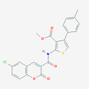 methyl 2-{[(6-chloro-2-oxo-2H-chromen-3-yl)carbonyl]amino}-4-(4-methylphenyl)-3-thiophenecarboxylate