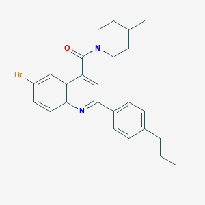 6-Bromo-2-(4-butylphenyl)-4-[(4-methyl-1-piperidinyl)carbonyl]quinoline