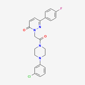 2-{2-[4-(3-chlorophenyl)piperazino]-2-oxoethyl}-6-(4-fluorophenyl)-3(2H)-pyridazinone