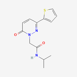 molecular formula C13H15N3O2S B4523384 N-isopropyl-2-[6-oxo-3-(2-thienyl)-1(6H)-pyridazinyl]acetamide 