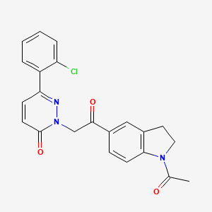 2-[2-(1-acetyl-2,3-dihydro-1H-indol-5-yl)-2-oxoethyl]-6-(2-chlorophenyl)pyridazin-3(2H)-one