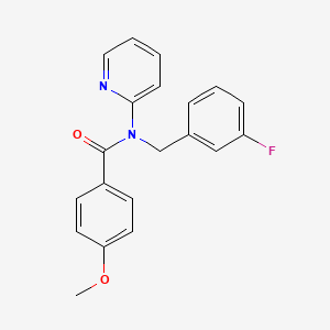 N-[(3-FLUOROPHENYL)METHYL]-4-METHOXY-N-(PYRIDIN-2-YL)BENZAMIDE