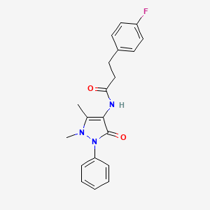 N-(1,5-dimethyl-3-oxo-2-phenyl-2,3-dihydro-1H-pyrazol-4-yl)-3-(4-fluorophenyl)propanamide