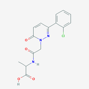 molecular formula C15H14ClN3O4 B4523427 N-{[3-(2-chlorophenyl)-6-oxo-1(6H)-pyridazinyl]acetyl}alanine 