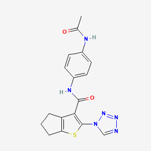 N-[4-(acetylamino)phenyl]-2-(1H-tetrazol-1-yl)-5,6-dihydro-4H-cyclopenta[b]thiophene-3-carboxamide