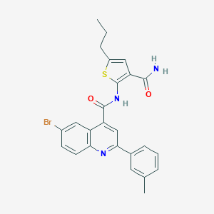 6-bromo-N-(3-carbamoyl-5-propylthiophen-2-yl)-2-(3-methylphenyl)quinoline-4-carboxamide