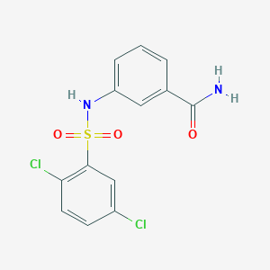 molecular formula C13H10Cl2N2O3S B4523486 3-{[(2,5-dichlorophenyl)sulfonyl]amino}benzamide 