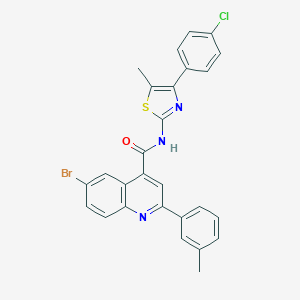 6-bromo-N-[4-(4-chlorophenyl)-5-methyl-1,3-thiazol-2-yl]-2-(3-methylphenyl)quinoline-4-carboxamide