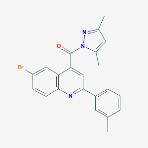 6-bromo-4-[(3,5-dimethyl-1H-pyrazol-1-yl)carbonyl]-2-(3-methylphenyl)quinoline