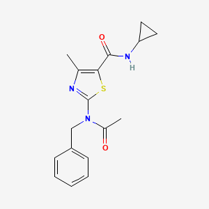 2-[acetyl(benzyl)amino]-N-cyclopropyl-4-methyl-1,3-thiazole-5-carboxamide