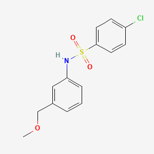 molecular formula C14H14ClNO3S B4523582 4-chloro-N-[3-(methoxymethyl)phenyl]benzenesulfonamide 