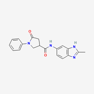 N-(2-methyl-1H-benzimidazol-5-yl)-5-oxo-1-phenylpyrrolidine-3-carboxamide