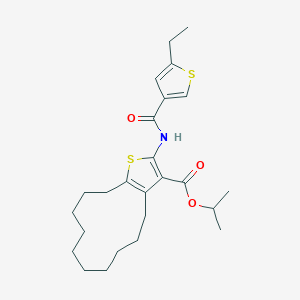 Isopropyl 2-{[(5-ethyl-3-thienyl)carbonyl]amino}-4,5,6,7,8,9,10,11,12,13-decahydrocyclododeca[b]thiophene-3-carboxylate