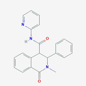 2-methyl-1-oxo-3-phenyl-N-(pyridin-2-yl)-1,2,3,4-tetrahydroisoquinoline-4-carboxamide