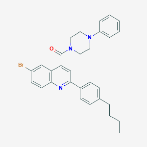 6-Bromo-2-(4-butylphenyl)-4-[(4-phenyl-1-piperazinyl)carbonyl]quinoline