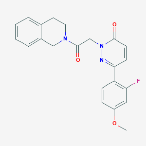 2-[2-(3,4-dihydroisoquinolin-2(1H)-yl)-2-oxoethyl]-6-(2-fluoro-4-methoxyphenyl)pyridazin-3(2H)-one