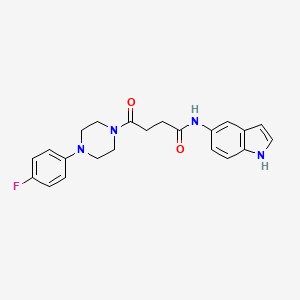 4-[4-(4-fluorophenyl)piperazino]-N-(1H-indol-5-yl)-4-oxobutanamide