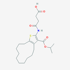 4-{[3-(Isopropoxycarbonyl)-4,5,6,7,8,9,10,11,12,13-decahydrocyclododeca[b]thiophen-2-yl]amino}-4-oxobutanoic acid