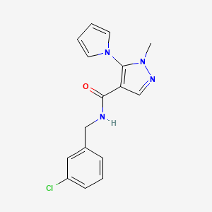 N-(3-chlorobenzyl)-1-methyl-5-(1H-pyrrol-1-yl)-1H-pyrazole-4-carboxamide