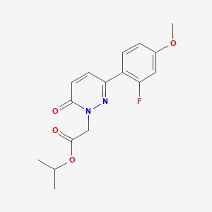 molecular formula C16H17FN2O4 B4523677 propan-2-yl [3-(2-fluoro-4-methoxyphenyl)-6-oxopyridazin-1(6H)-yl]acetate 