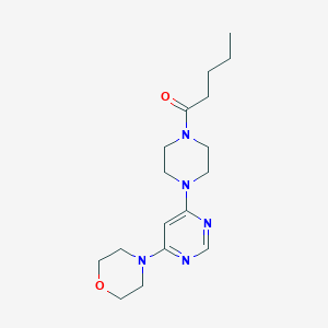 molecular formula C17H27N5O2 B4523678 4-[6-(4-pentanoyl-1-piperazinyl)-4-pyrimidinyl]morpholine 