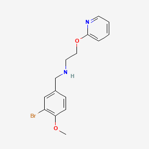 molecular formula C15H17BrN2O2 B4523721 N-(3-bromo-4-methoxybenzyl)-2-(pyridin-2-yloxy)ethanamine 