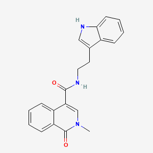 molecular formula C21H19N3O2 B4523726 N-[2-(1H-indol-3-yl)ethyl]-2-methyl-1-oxo-1,2-dihydroisoquinoline-4-carboxamide 