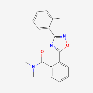 N,N-dimethyl-2-[3-(2-methylphenyl)-1,2,4-oxadiazol-5-yl]benzamide