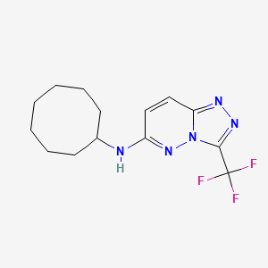 molecular formula C14H18F3N5 B4523766 N-cyclooctyl-3-(trifluoromethyl)[1,2,4]triazolo[4,3-b]pyridazin-6-amine 