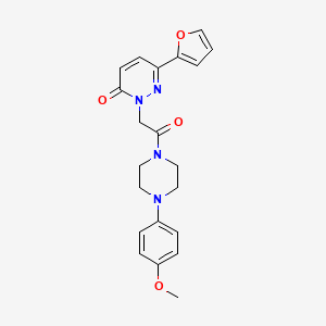 molecular formula C21H22N4O4 B4523776 6-(2-furyl)-2-{2-[4-(4-methoxyphenyl)piperazino]-2-oxoethyl}-3(2H)-pyridazinone 