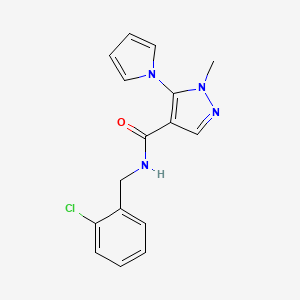 N-(2-chlorobenzyl)-1-methyl-5-(1H-pyrrol-1-yl)-1H-pyrazole-4-carboxamide