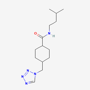 N-(3-methylbutyl)-4-(1H-tetrazol-1-ylmethyl)cyclohexanecarboxamide