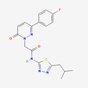 2-[3-(4-fluorophenyl)-6-oxopyridazin-1(6H)-yl]-N-[(2E)-5-(2-methylpropyl)-1,3,4-thiadiazol-2(3H)-ylidene]acetamide