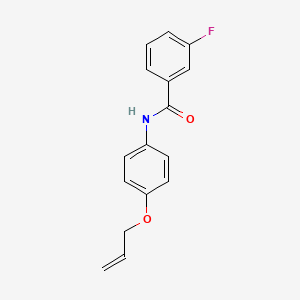 molecular formula C16H14FNO2 B4523853 N-[4-(allyloxy)phenyl]-3-fluorobenzamide 